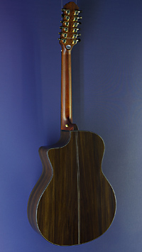 Crafter 12-string guitar, Stage Series STG G-20CE 12-Pro, Grand Auditorium, spruce, rosewood, cutaway, pickup, back view