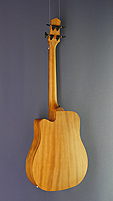 Gold Tone Micro Bass fretless, short scale 63 cm, mit Mahagoni an Decke, Zarge und Boden, mit Tonabnehmer und Cutaway, Rückseite