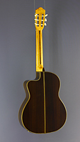 Angel Lopez, Konzertgitarre mit Tonabnehmer Fichte, Palisander, Cutaway, Pickup, Rückseite