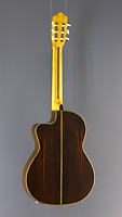 Angel Lopez, Konzertgitarre mit Tonabnehmer Fichte, Palisander, Cutaway, Pickup, halbakustisch, Rückseite