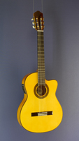 Angel Lopez, Flamencogitarre mit Tonabnehmer Fichte, Zypresse, Cutaway, Pickup
