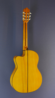 Angel Lopez, Flamencogitarre mit Tonabnehmer Fichte, Zypresse, Cutaway, Pickup, Rückseite
