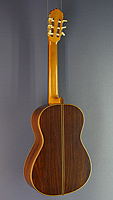 Rene Baarslag, classical guitar made of spruce and rosewood, year 1988, back view