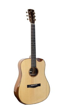 Shape D-417 HG SCEB, acoustic guitar in Dreadnought shape with solid spruce top and solid back and sides made of granadillo, with pickup, scalloped cutaway and armrest